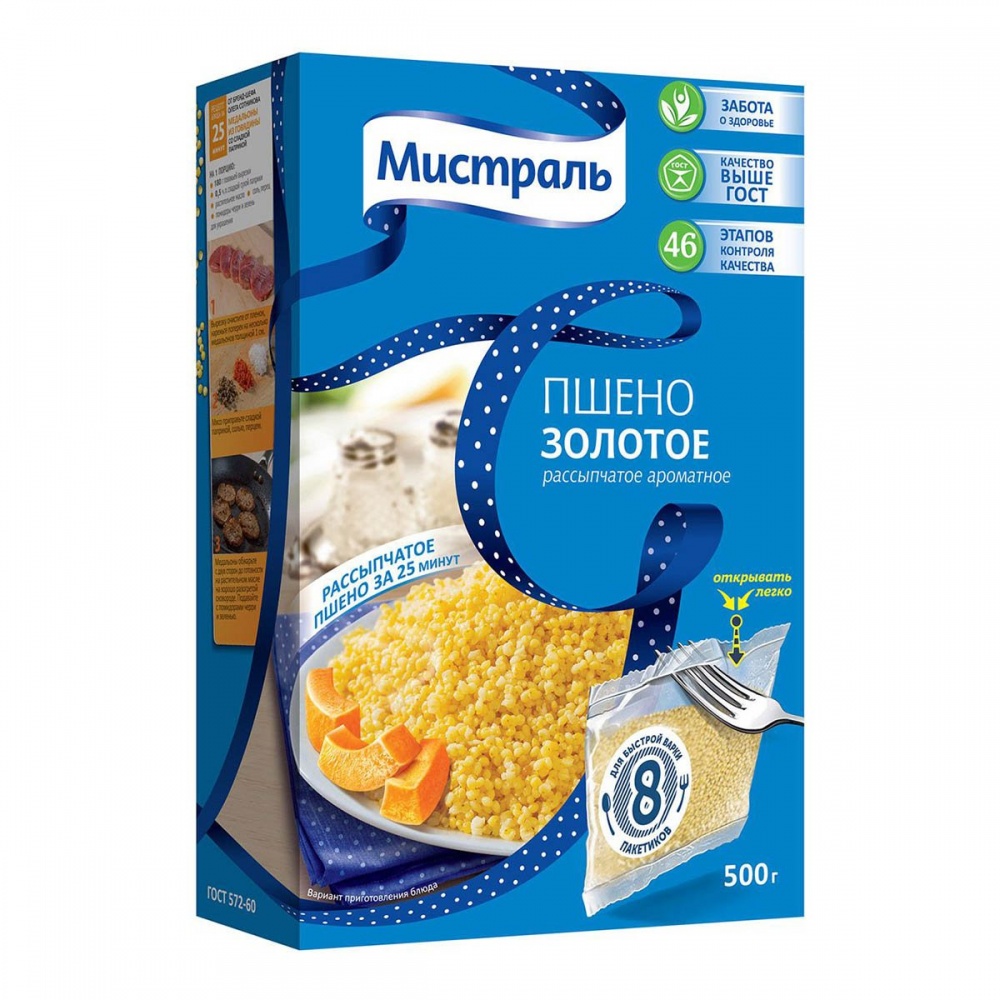 Пшено Мистраль 5*80г Золотое