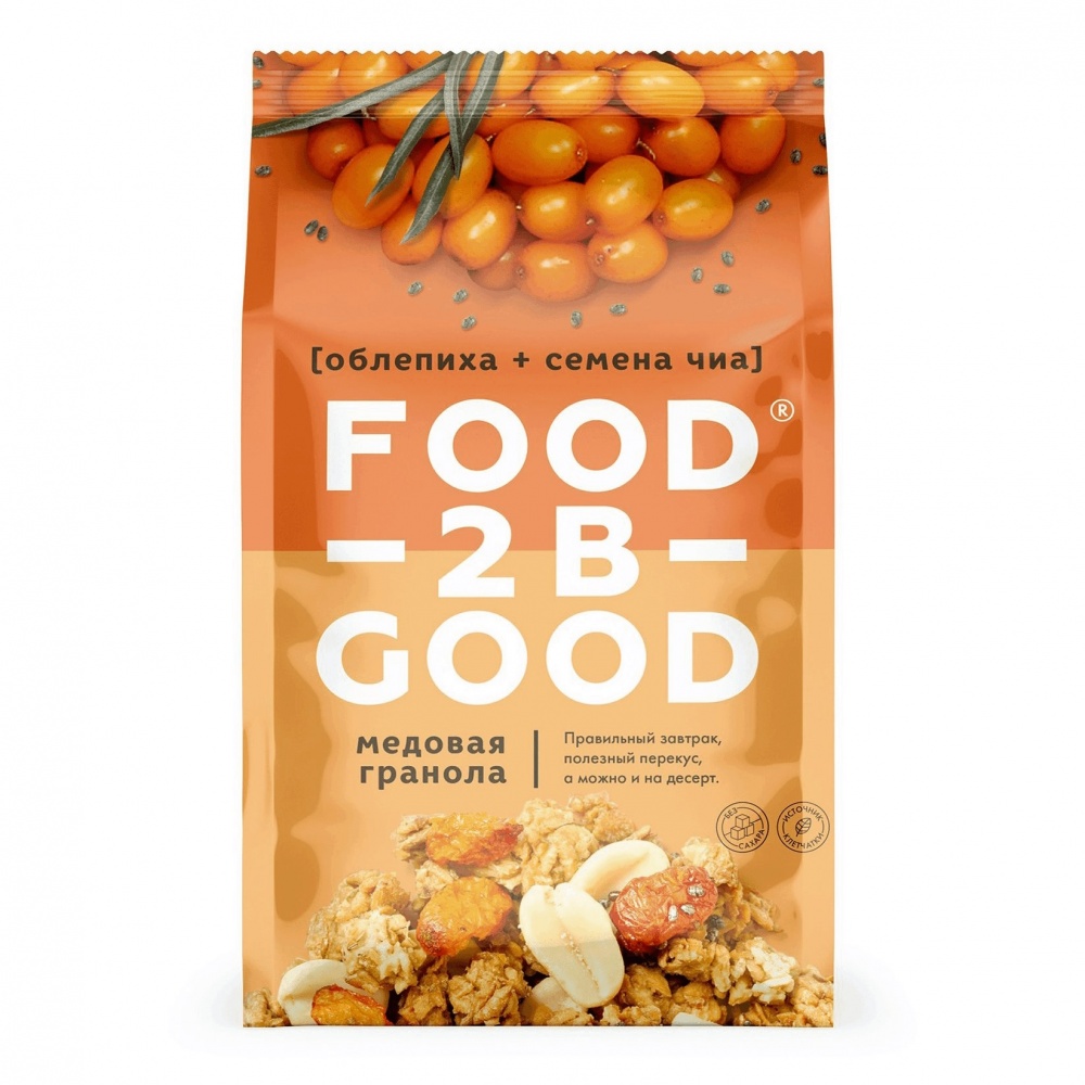 Мюсли Фудтовегуд 250г Облепиха-Семена Чиа