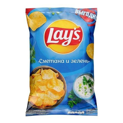Чипсы Лейз 225г Сметана зелень