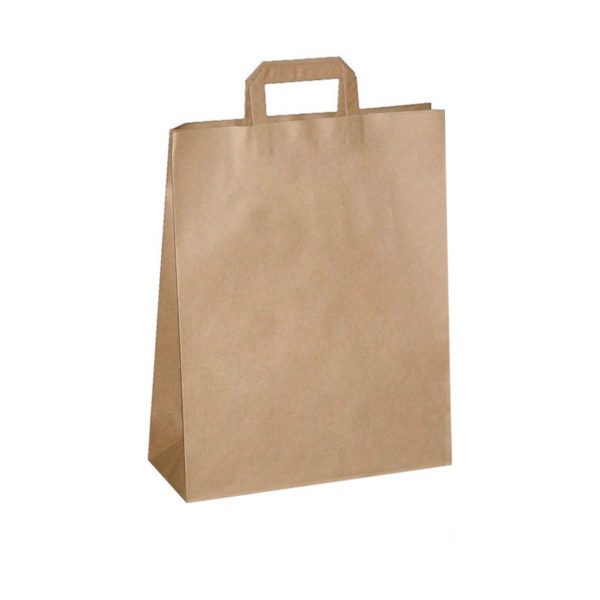 Пакет крафт 280*150*320 с плоск ручк