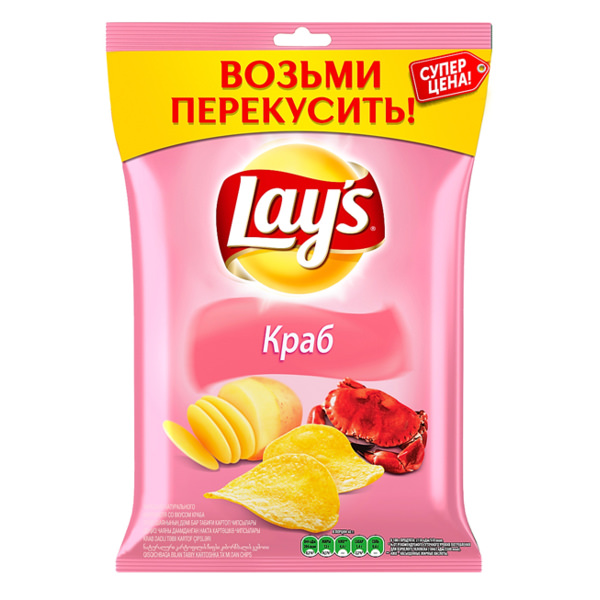 Чипсы Лейз 70г Краб