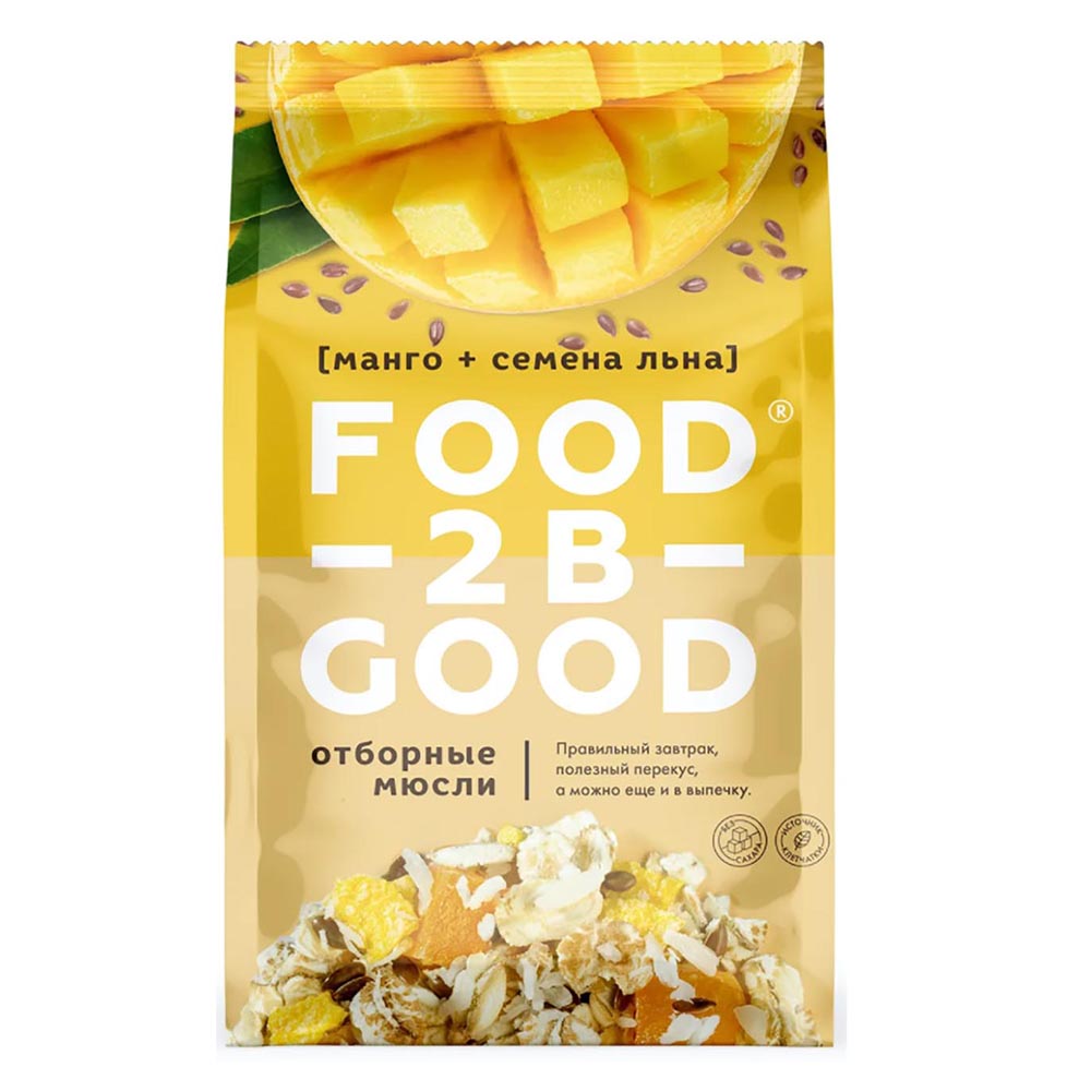 Мюсли Фудтовегуд 250г Манго-семена льна