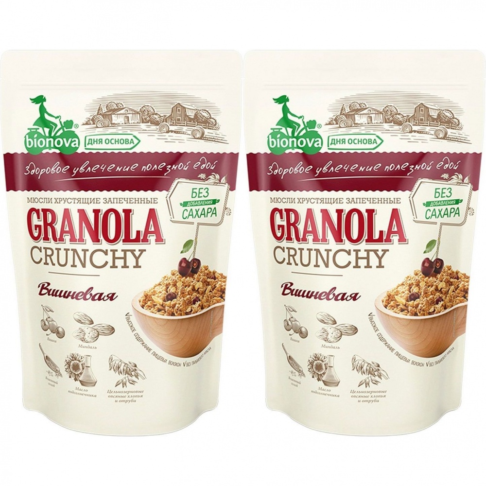 Мюсли Бионова 400г Кранчи Вишнёвые
