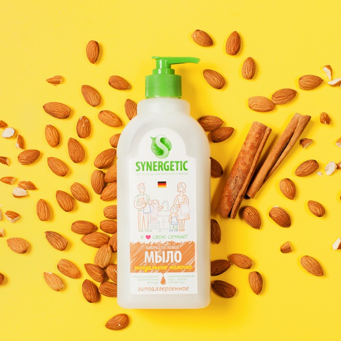 Мыло Синергетик 500мл жидкое Миндальное молочко