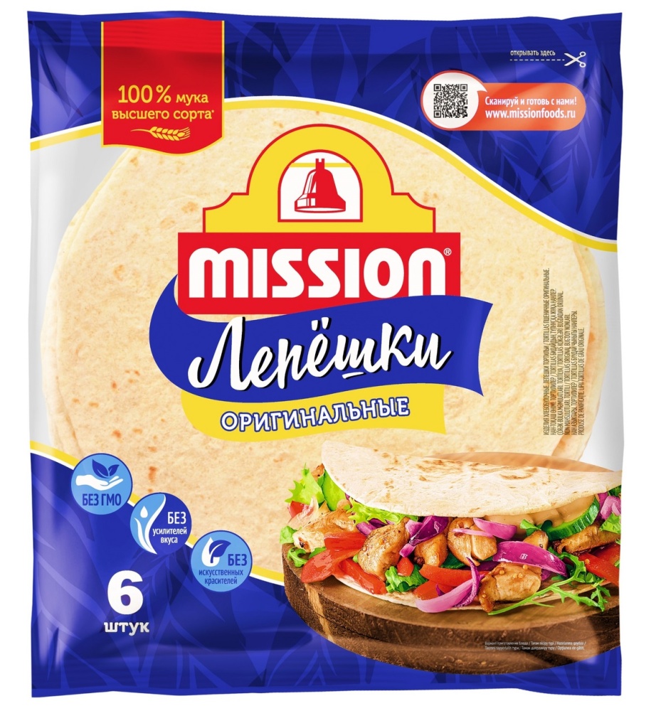 Лепёшки Миссион 250г Оригинальные