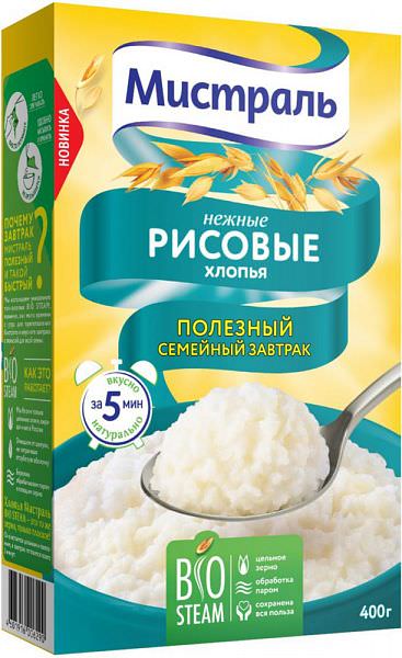 Хлопья Мистраль 400г Рисовые