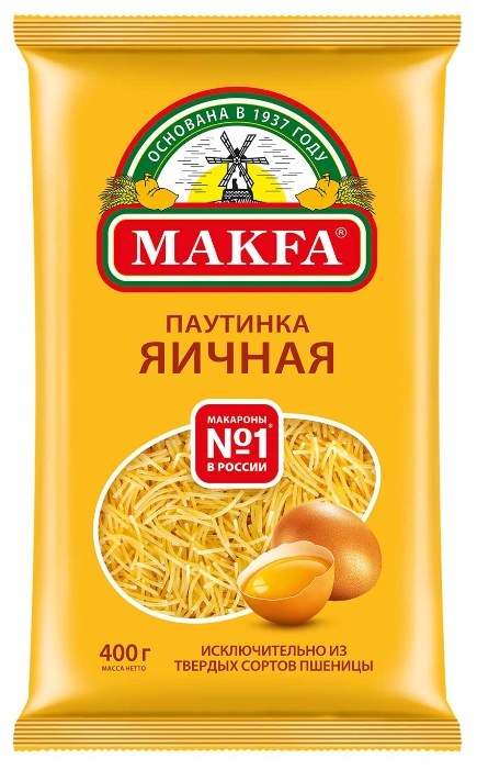 Макфа Паутинка 400г Яичная