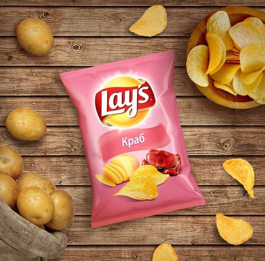 Чипсы Лейз 70г Краб