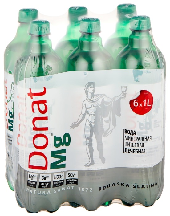 Вода минеральная Донат 1,0л Лечебная Магний ПЭТ