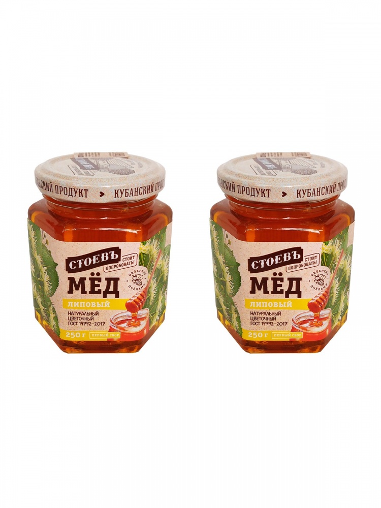 Стоевъ мед 250г Липовый ст/б