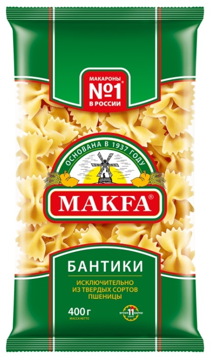 Макфа макароны 400г Бантики
