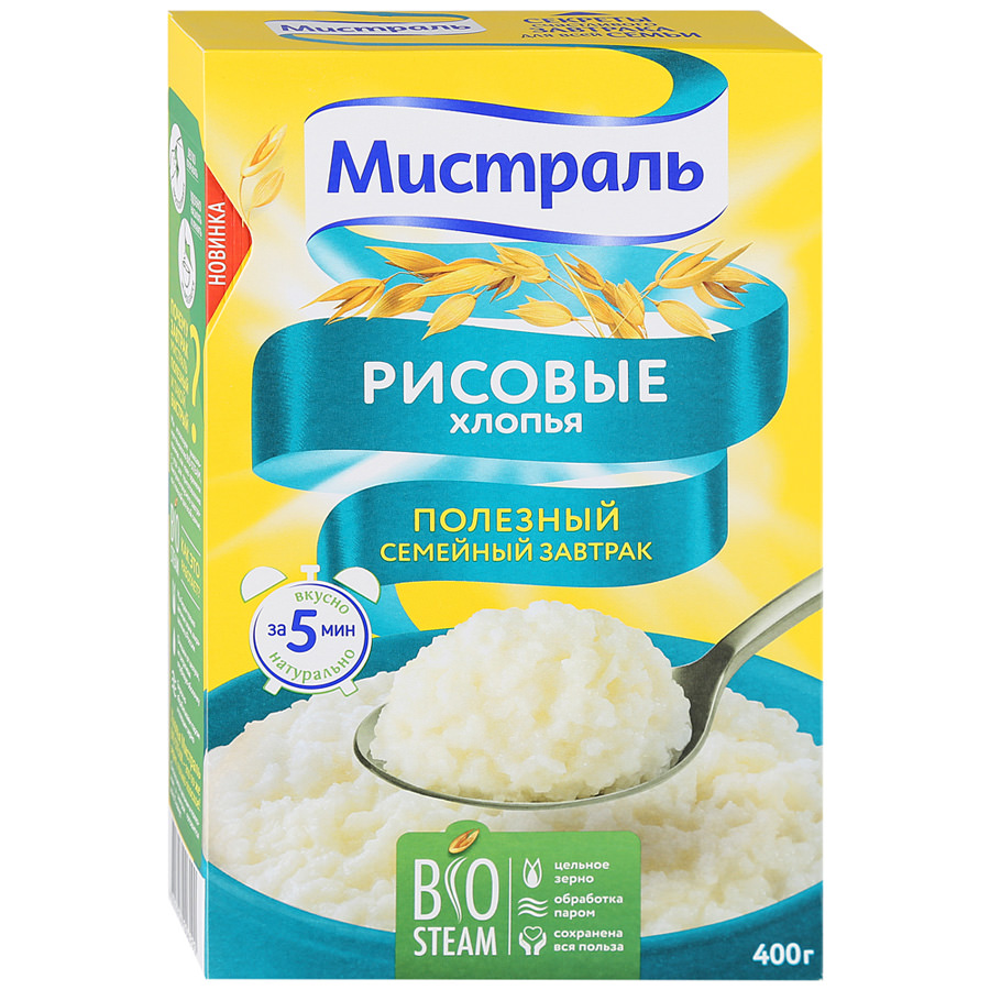 Хлопья Мистраль 400г Рисовые