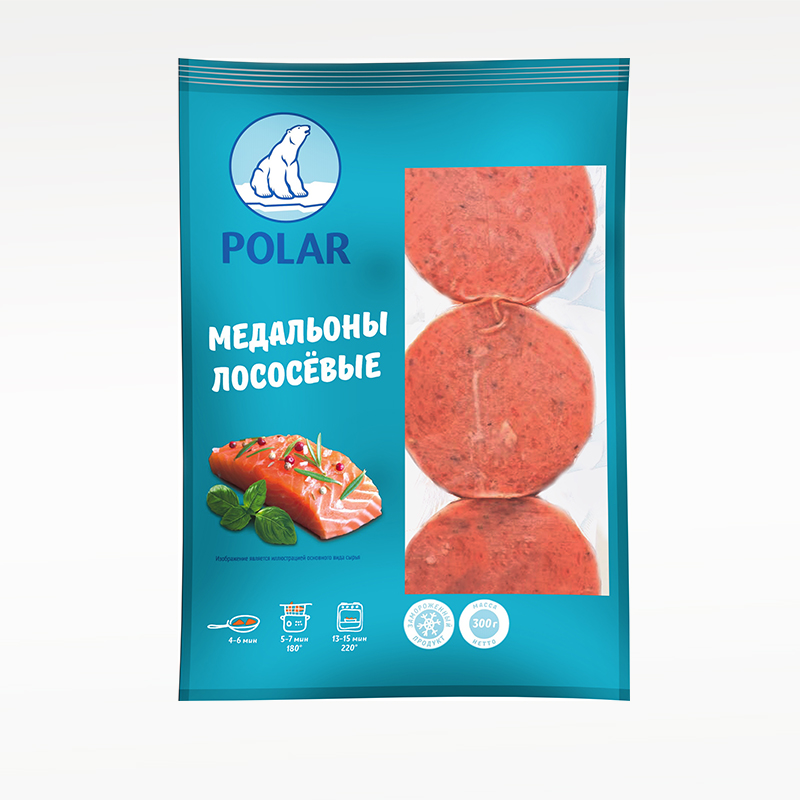 Медальоны Полар 300г из фарша Лосося