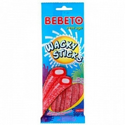 Мармелад Бебето 75г Смешные палочки со вкусом клубники и ванили