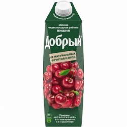 Нектар Добрый 1,0л Вишня-Рябина-Яблоко т/п
