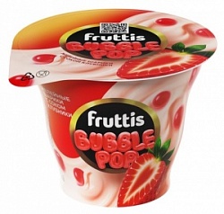Йогурт Fruttis 180г Клубника Желейные шарики 4,4%