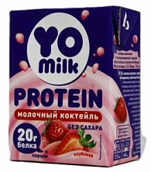 Коктейль молочный Yomilk Protein 200мл Клубника 1,5%