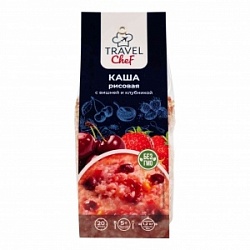 Каша Тревел Шеф 300г рисовая с вишней и клубникой