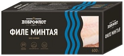 Минтай Доброфлот 600г Филе без кожи PBI BQF к/к