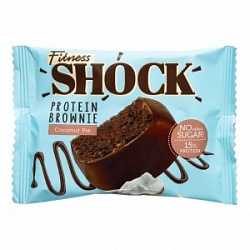 Брауни Фитнес Шок 50г Кокосовый пирог протеин 15%