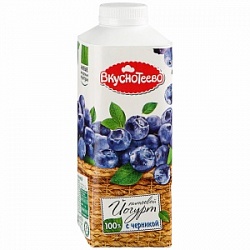 Йогурт Вкуснотеево 280г Черника 2% бут