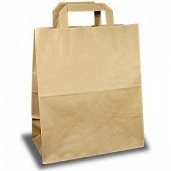 Пакет крафт 320*200*370 с плоск ручк