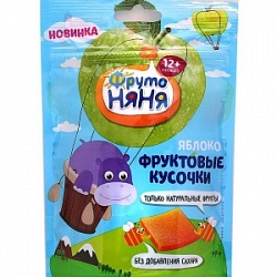 ФрутоНяня кусочки 53г фруктовые Яблоко
