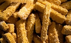 Минтай филе-полоски обжаренные в хрустящей панировке с добавлением морских водорослей зам, вес