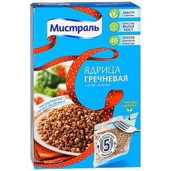 Гречка Мистраль 5х80г ядрица
