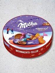 Набор Милка 195г Рождественская тарелка НГ