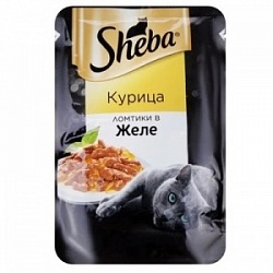 Корм Шеба Плезир 75г Ломтики в желе курица