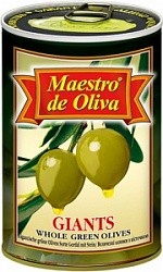 Оливки Маэстро де олива 420г Гигантские с/к ж/б