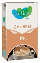 Сливки Лактика 200мл Ультрапастеризованные 10%