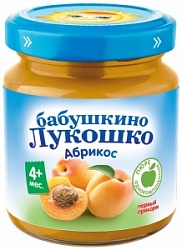 Бабушкино Лукошко пюре 100г Абрикос с 4 месяцев ст/б