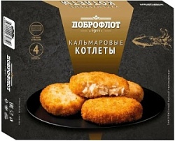 Котлеты Доброфлот 340г Кальмаровые в панировке к/к