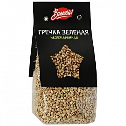 Крупа Браволли 350г гречка зеленая необжаренная