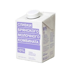 Сливки БМК 500г 10% ТВА edge