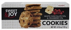 Печенье Свит энд Джой 135г белый шоколад клюква
