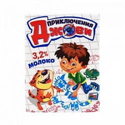 Молоко Приключения Джови 200мл питьевое ультрапастеризованное 3,2%