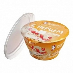 Сыр творожный Крымская Коровка 140г Сливочный Паприка-перец-чили 55%