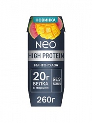 Коктейль молочный NEO 260г Манго-Гуава 0%