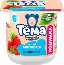 Творог Тема 95г Земляника 4,0% ст