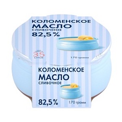 Масло Коломенское 170г Сливочное мдж 82,5%