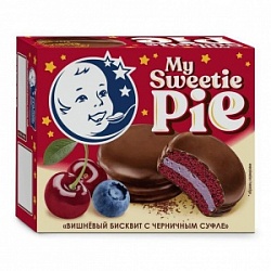 Десерт-бисквит В.П.Пастухов 60г Вишни суфле с наполнителем Черника