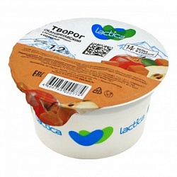Творог Лактика 150г Скандинавский с печеным яблоком и карамелью 1,2% стакан
