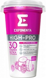 Напиток кисломолочный Экспонента 250г HIGH-PRO Малина-Банан мжд 0%