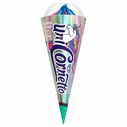 Мороженое Инмарко 74г Рожок Корнетто Единорог Бабл гам (24)