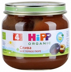Пюре Хипп Органик 80г Слива с 5 мес.