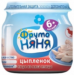 ФрутоНяня мясное пюре 80г Цыпленок