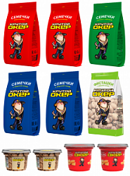 Крутой окер Семечки 50г Ядро подсолнуха жареное Стакан